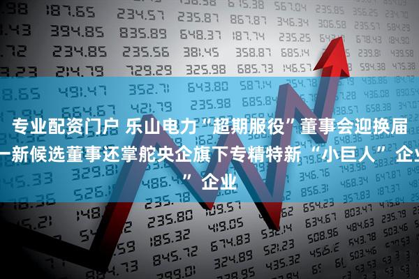 专业配资门户 乐山电力“超期服役”董事会迎换届 一新候选董事还掌舵央企旗下专精特新 “小巨人” 企业